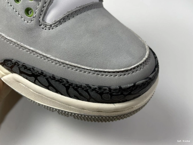 1st Kicks Jordan 3 Air Chlorophyll 136064-006 Retro 0808